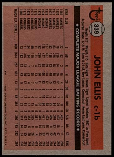 1981 FAPPS 339 John Ellis New York Rangers Ex / Mt Rangers