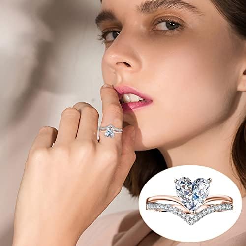 2023 Nova nakit Veličina vjenčanja 511WOM Ženski prsten Goldsilver Srce Rings Whitestone prstenovi za prstenje