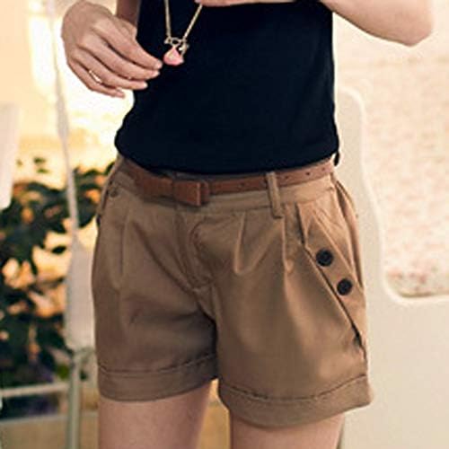 Ženska moda Srednja struka kratke hlače od punog gumba Summer Beach casual labave hlače sa džepovima
