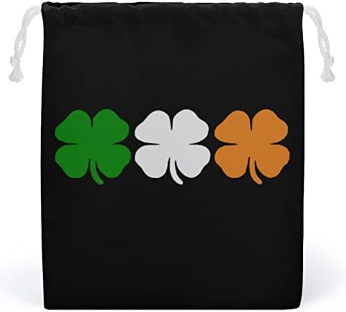 Irske boje zastava Shamrock Četvoro listovi lopatica na platnu za pohranu za pohranu za ponovno punjenje