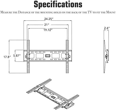 Tilt za nagib od nehrđajućeg čelika i okretni TV za zakrivljene televizore od 32-70 inča, TV zid stanja do 50kg