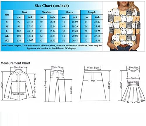 Tunike za žene 3/4 rukav, ljetni casual trendi tri četvrtine rukave cvjetne majice labave teže