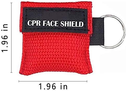 25kom CPR maska za zaštitu lica privjesak za ključeve Keying CPR džepni štitnici za lice za prvu pomoć ili CPR
