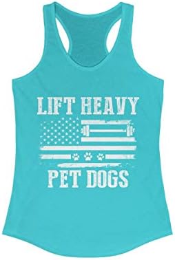 Podignite teške pse za kućne ljubimce američke zastave i majice za bodybuilding