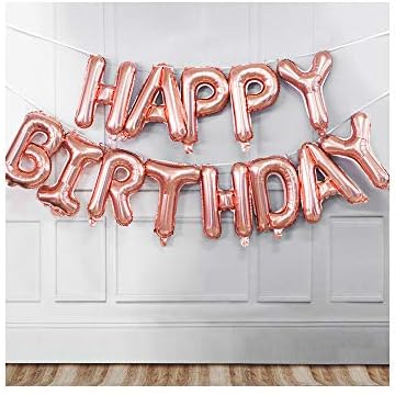 13pcs Happy Rođendan ukras balona Rose Gold Letter folija boloni Birthday Party Decoortions Globos Balony