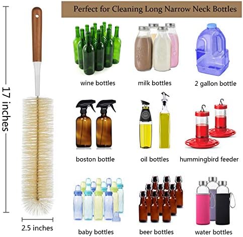 Alink sredstvo za čišćenje četkica za flaše sa 5 pakovanja - četka za čišćenje slamke za flašu vode sa dugom