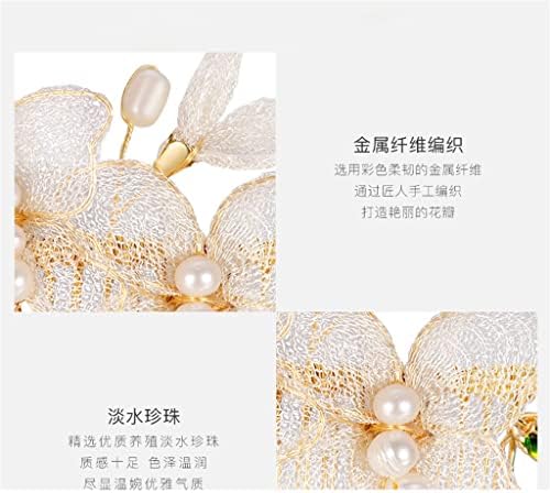 Zhuhw izvezeni cvijeći umetnuti češljice pan kose šiške košom za kosu kultivirani biser pribor za