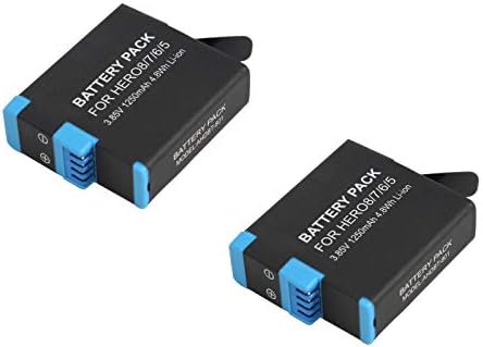 2-pack AHDBT-801 Zamjena baterije za akcijsku kameru GOPRO Hero 6 - kompatibilan sa SPJB1B