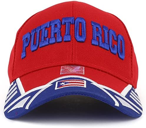 Trendy prodavnica odjeće Portoriko 3d vezena strukturirana Zastava Bill bejzbol kapa