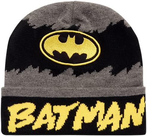 Zimski šešir Batmana Warner Bros. Boys-Superherojska kapa od Pom Pom sa kapicama za uši