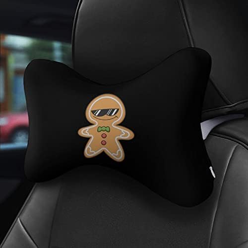 Božićni đumbir cookie 2pcs jastuci za vrat automobila Prozračivanje automatskog naslona za glavu Udobni jastuk