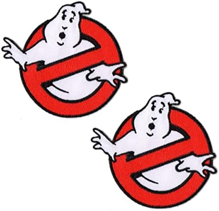 Kanin 2 kom. Halloween Ghostbusters bijeli granični željezni gvožđe na šivanju zakrpa