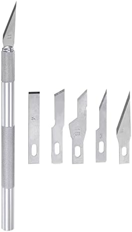 UXCell Art Craft Set noža, 1pcs rezbarski nož sa 6kom rezervnih SK5 legura čeličnih lopatica za