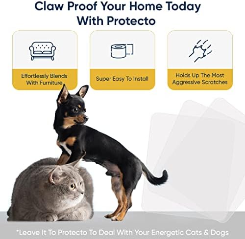 PROTECTO® 4-paket Cat Proof kauč Protector & amp ;grebanje namještaja Guard w / Sofa Safe™ dizajn & amp; prianjanje-čvrsto