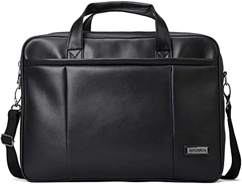 Bromenska kožna torbica za muškarce 15,6 inčni torba za laptop sa ženskim kožnim novčanikom za mobitel