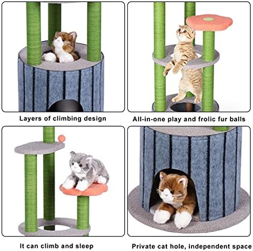 WZHSDKL mačke penjački okvir sa stubom za grebanje smiješne mačke igračke mačke toranj drveća skok zaštita