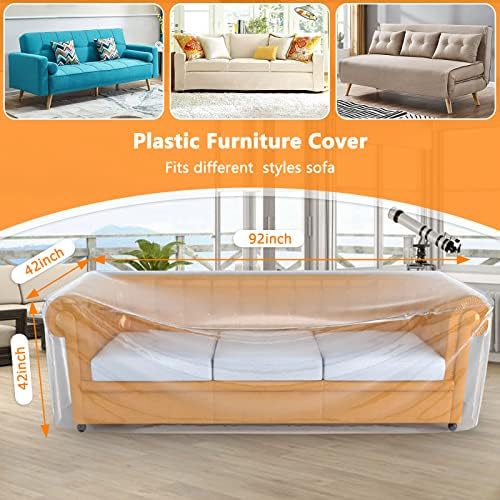 STARTWO Plastic Couch Cover za kućne ljubimce, Heavy Duty Cat Scratch sofa Cover za zaštitu od Kandžiranja