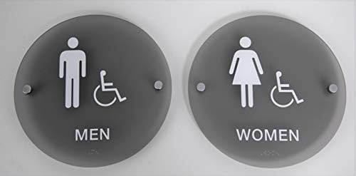 Dizajner Ada Muška ženska toaletna znakovnica Postavi brajevom brajevom i izdvojite nosače, 9 okrugli