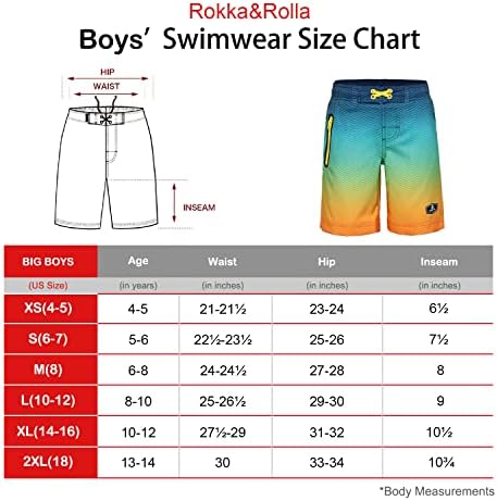 Rokka& Rolla Boys ' 4-Way Stretch kupaće gaćice daske kupaći kostim kupaćih kostima sa mrežastom podstavom,