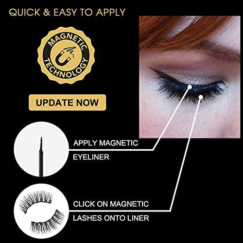 Newfacefure Magnetic Eyeliner, High - end formula Magnetic Liquid Eye Liner olovka, vodootporan i