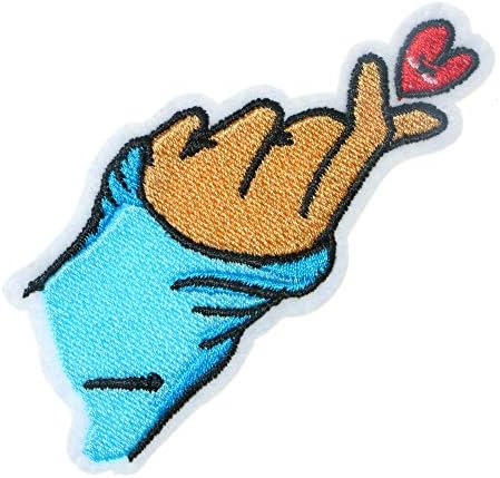 JPT - mini srčani ručni prst Love Happy bresch crtić izvezeni aplicirani šank / šivanje na zakrpama