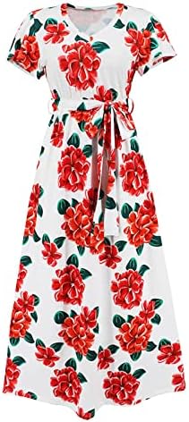 Ženska haljina Géneric za ljeto 2023. modna casual proljeća i ljetna haljina s kratkim rukavima V-izrez