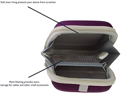Navitech ljubičasta vodootporna zaštitna torbica za sočiva kamere kompatibilna sa Nikon NIKKOR