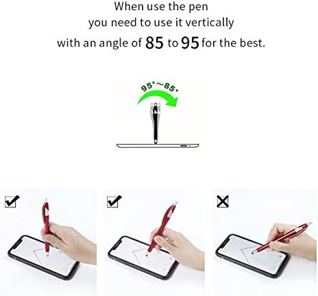 Olovke za hemijsku pandu za ekrane za dodir Srednje tačke crne pisanje olovke 2 u 1 Office olovkom sa savjetima za stylus za iPhone iPad