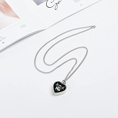 Italija Rock Lobanja štampana ogrlica za kućne ljubimce urne za pepeo srce kremiranje nakit spomen