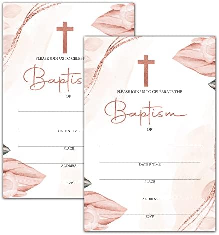 Pozivnice za krštenje sa kovertama, Boho Pink Cvjetni, poziva za prvu zajednicu, krštenje, vjersko