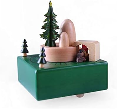 N / A Creative Božićna vlak Muzička kutija Drvena retro rotirajuća muzička kutija lično dječje