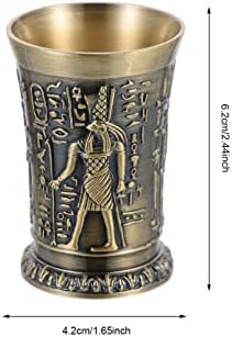 FOMIYES Egipat Totem Sippy šolje reljefnog vina bakrene čaše metalne čašice Vintage staklo:
