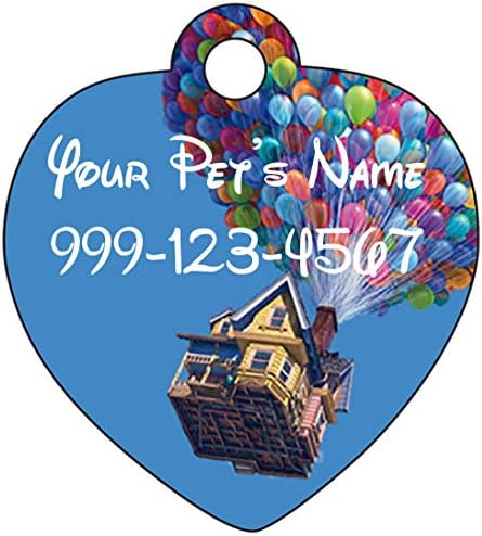 Up Balloon House Id oznaka za kućne ljubimce za pse & amp; mačke personalizirane sa imenom i brojem vašeg