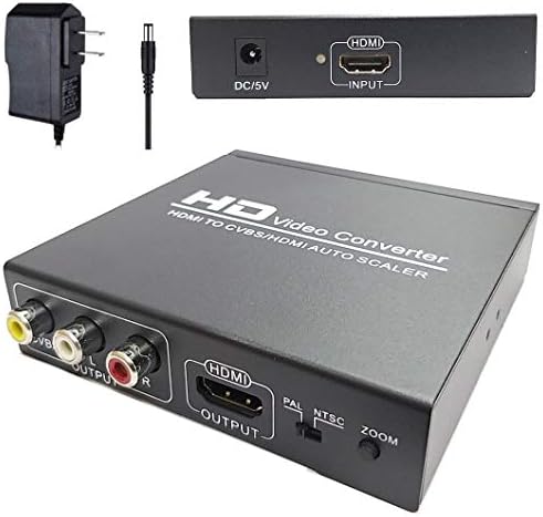 Yotocap HDMI do RCA i HDMI + 3RCA CVBS AV pretvarač HDMI za kompozitni pretvarač Zum / Out Funkcija Kompozitni