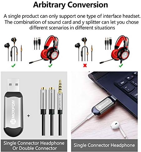 Eksterni zvučni Adapter kabl za slušalice i USB zvučna kartica sa mikrofonom i zvukom za Windows,Mac,Linux