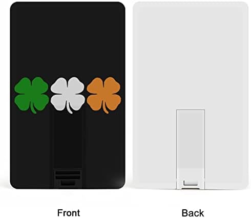 Irske boje zastava Shamrock Četiri lišća Kreditna bankovna kartica USB flash diskove Prijenosni memorijski stick tipka za pohranu 32g