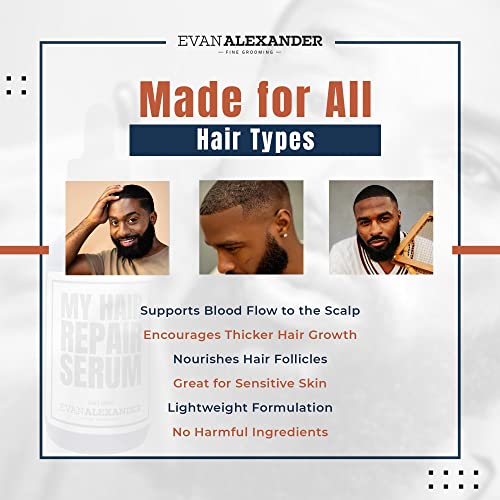 Evan Alexander Grooming My Hair Serum za muškarce-vegansko ulje za rast kose Saw Palmetto i podrška folikulima sa Bučinim uljem i esencijalnim uljem ruzmarina - lagan - 2 Oz-miris mente