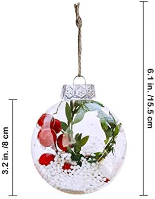 10 kom Božić sijalica Ornament Balls Clear Plastic Glass Ball Craft Baubles Ornaments Fillable Unbreakable