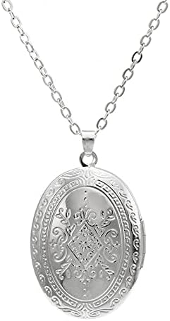 Caiyao Vintage romantični gravirani medaljon u obliku srca privjesak ogrlica personalizirani otvoreni