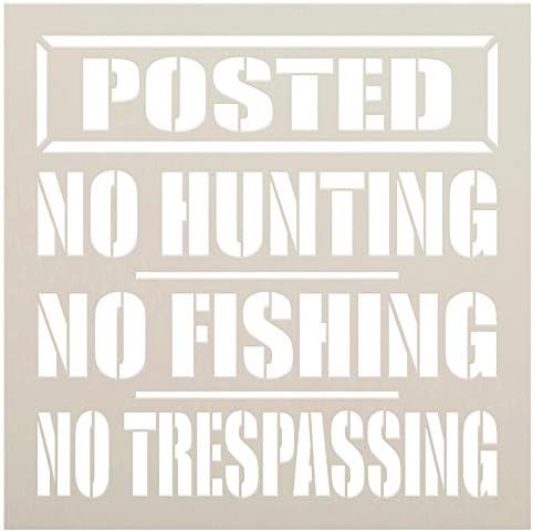 Nema lova Nema ribolovnog šablona od Studior12 | DIY Objavljeno upozorenje Nemoj nekretnine | Znakovi za drvo