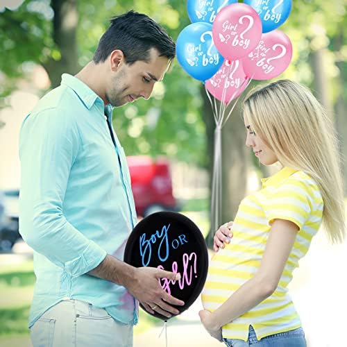 Baby Rod Otkrijte balon, dječaka ili djevojčica balone s plavim i ružičastim konfetima, ružičastim