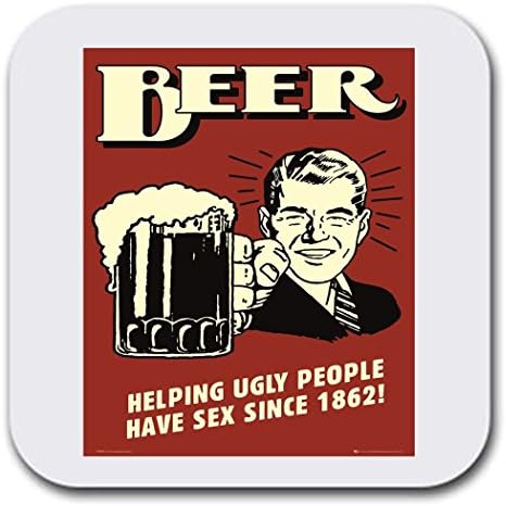 Retro Vintage Beer Posteri - Coaster Set od šest - šala Humor poklon za piće - Apsorbent | Sef nameštaja -