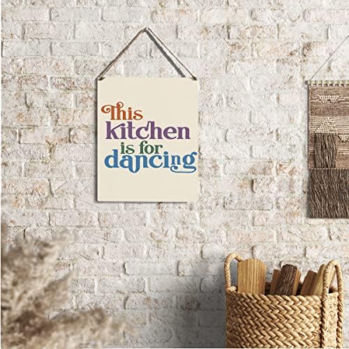 Dekor kuhinjskih znakova ova kuhinja je za ples drvene natpisne ploče na zidu viseći šareni Posteri Artwork 8 X10 Rustikalna dekoracija Doma