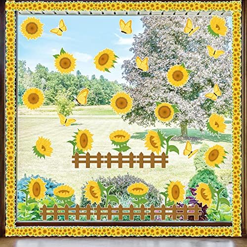 CPicdn 118kom ljetni Set Suncokretovih izreza cvijet leptir oglasna ploča dekoracija Set Suncokretovih