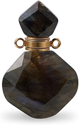 Bestewelry 1pc FACTED RHOMBUS prirodni kamen labradorite parfemski privjesci za boce za ogrlice Reiki