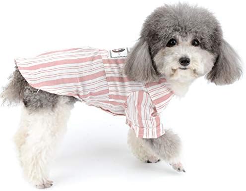 Zunea Ljetna pasa majica za male pse meka pamučna prugasti štenad zaštita od sunca kratka majica