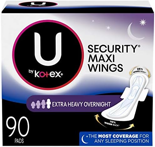 U by Kotex Security Feminine Maxi Pad sa krilima, preko noći, izuzetno težak, bez mirisa, broj 30