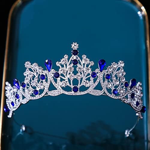 Lhelca Tiara za žene i djevojčice, barokna kraljevska kraljica krune Pageant kruna traka za glavu, vjenčana