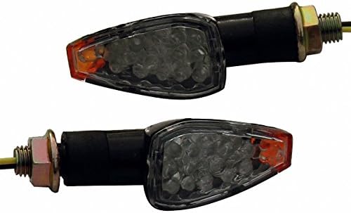 MotorToGo crni LED Žmigavci za motocikle bočni indikatori markera blinkeri kompatibilni za Suzuki