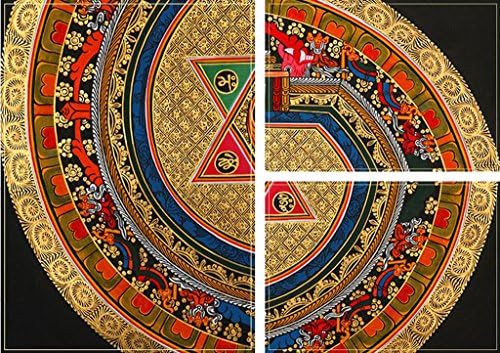 Tibet Tibetanski Thangka Tangkas Buda Budistička Umjetnost Thanka Mineralna Slika 061